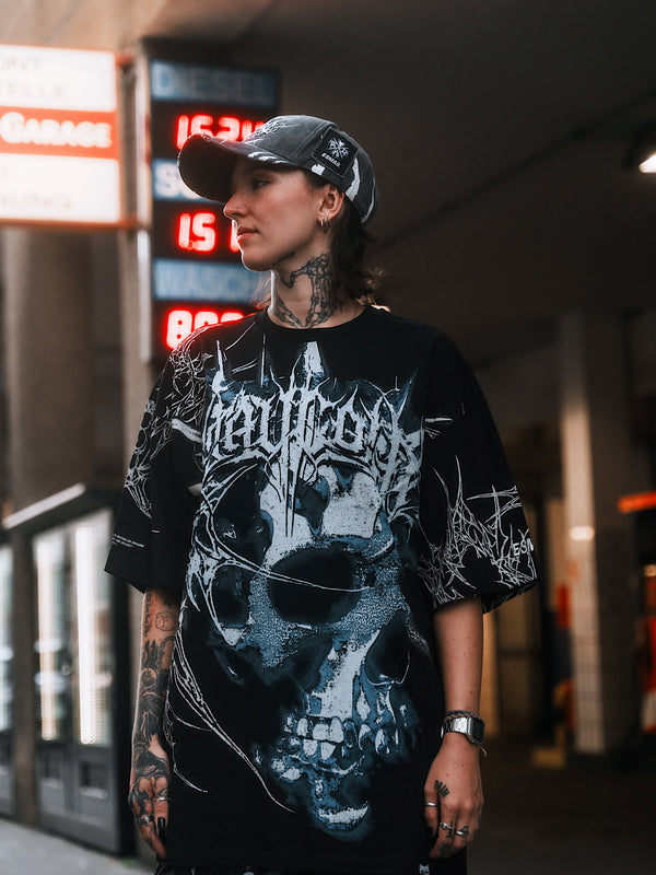 Voidwalker (black) - Oversized T-Shirt (200GSM) Lifestyle Image