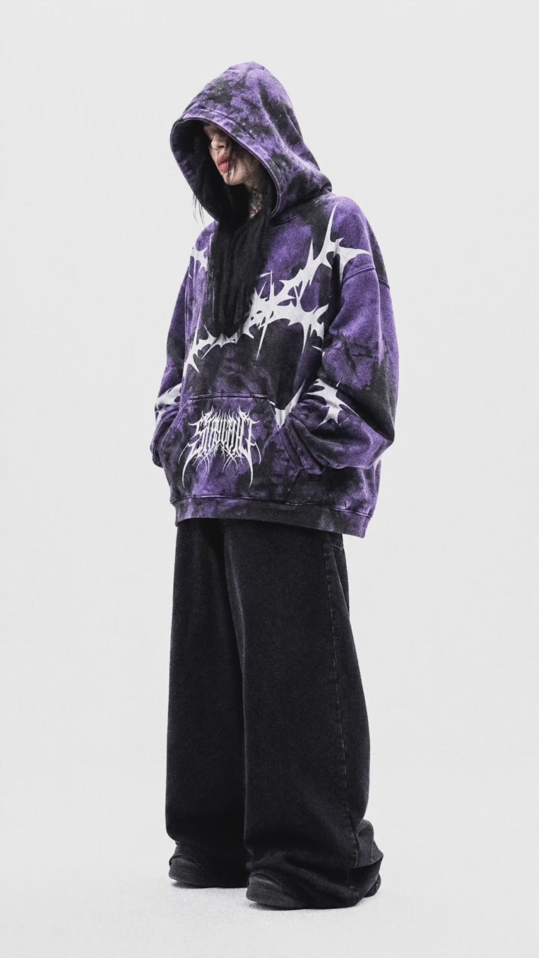 Thornwave (Purple) - Heavy Oversized Hoodie (400GSM)