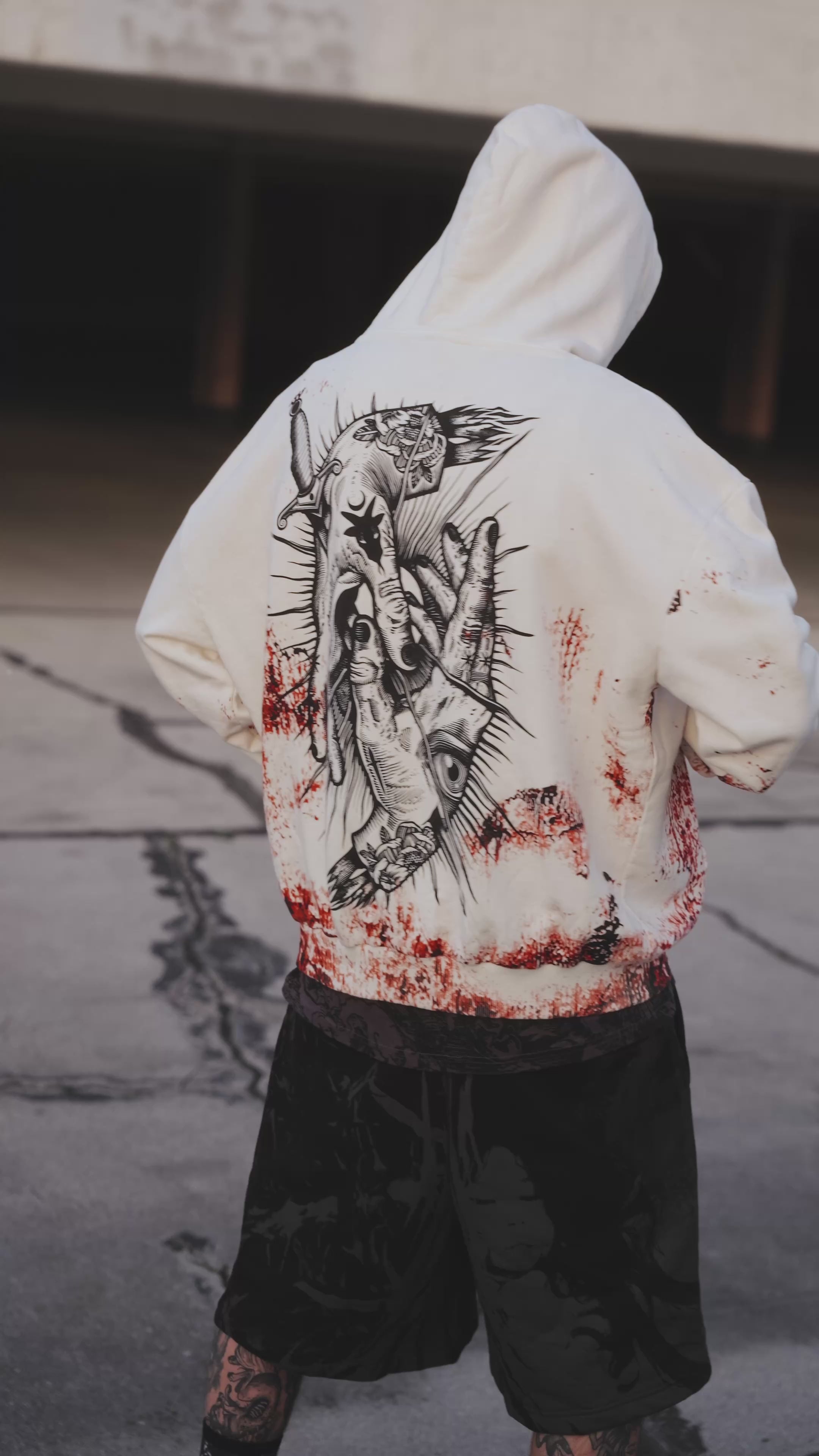 Think Twice (rusty bleach) - Oversized Hoodie (350GSM)