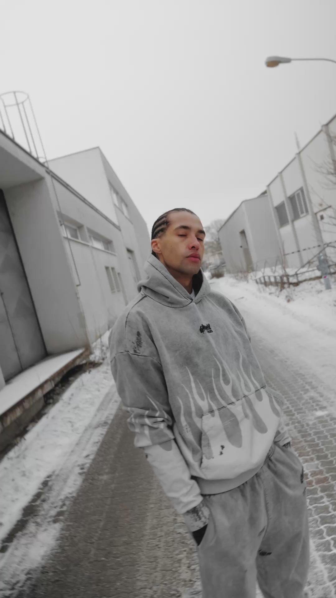 Stormborn (grey) - Heavy Oversized Hoodie (400GSM)