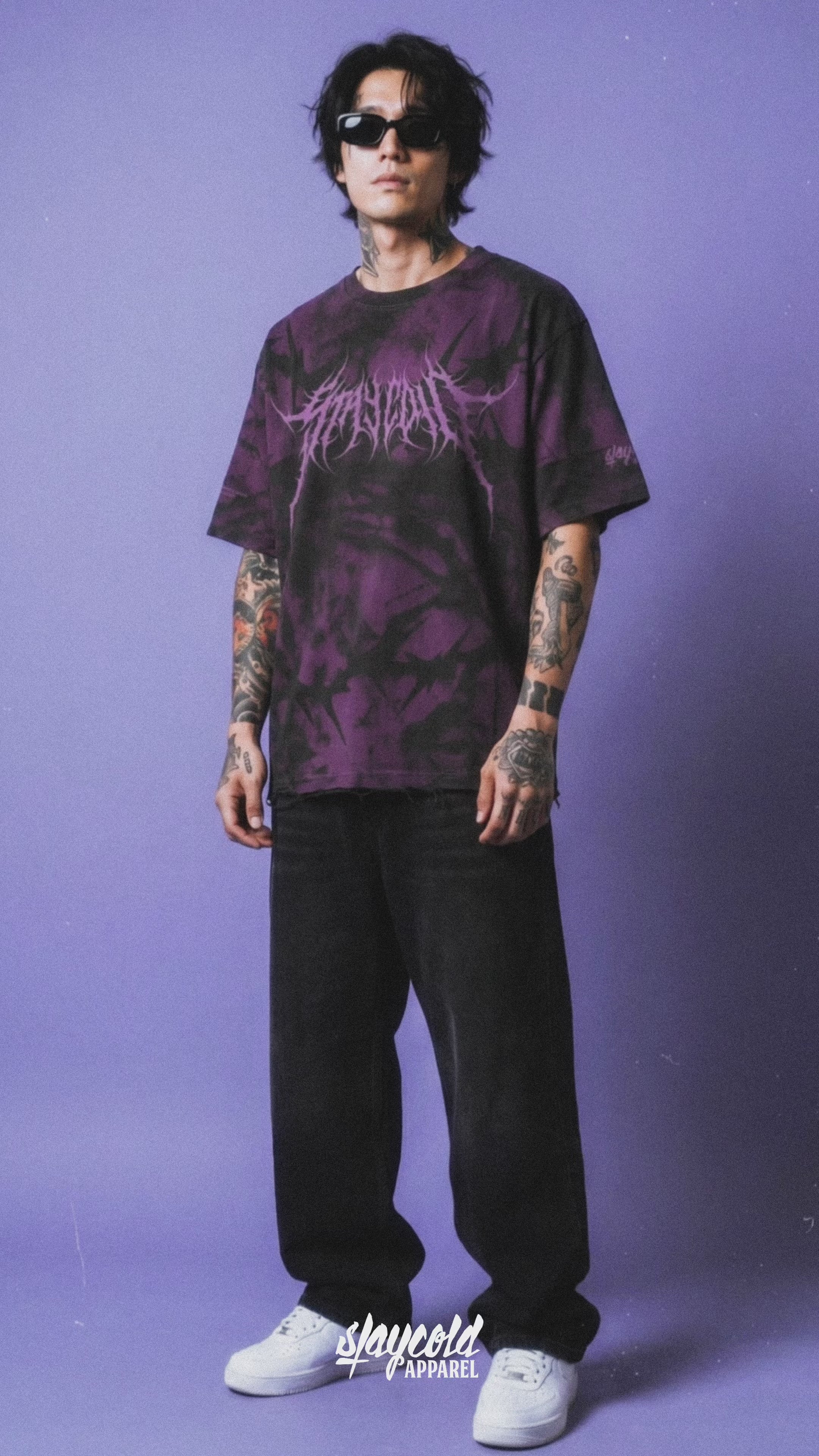 Purple Hazard (Purple) - Oversized T-Shirt (200GSM)