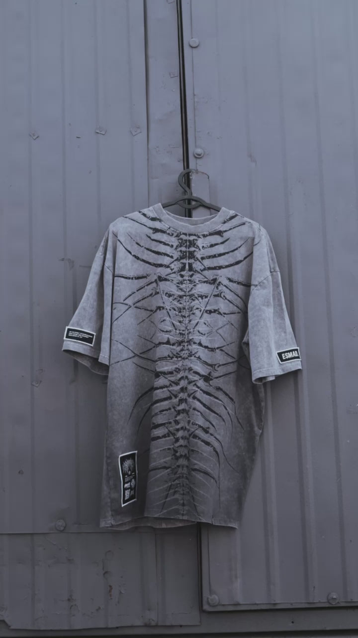Lineage Of Dusk - Heavy Oversized T-Shirt (Grey) 250GSM