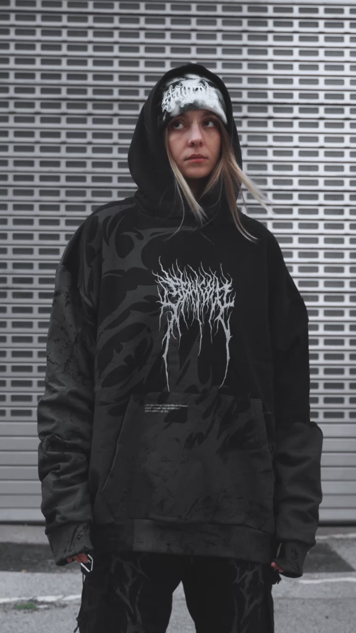 Trinity (black) - Oversized Hoodie (350GSM)