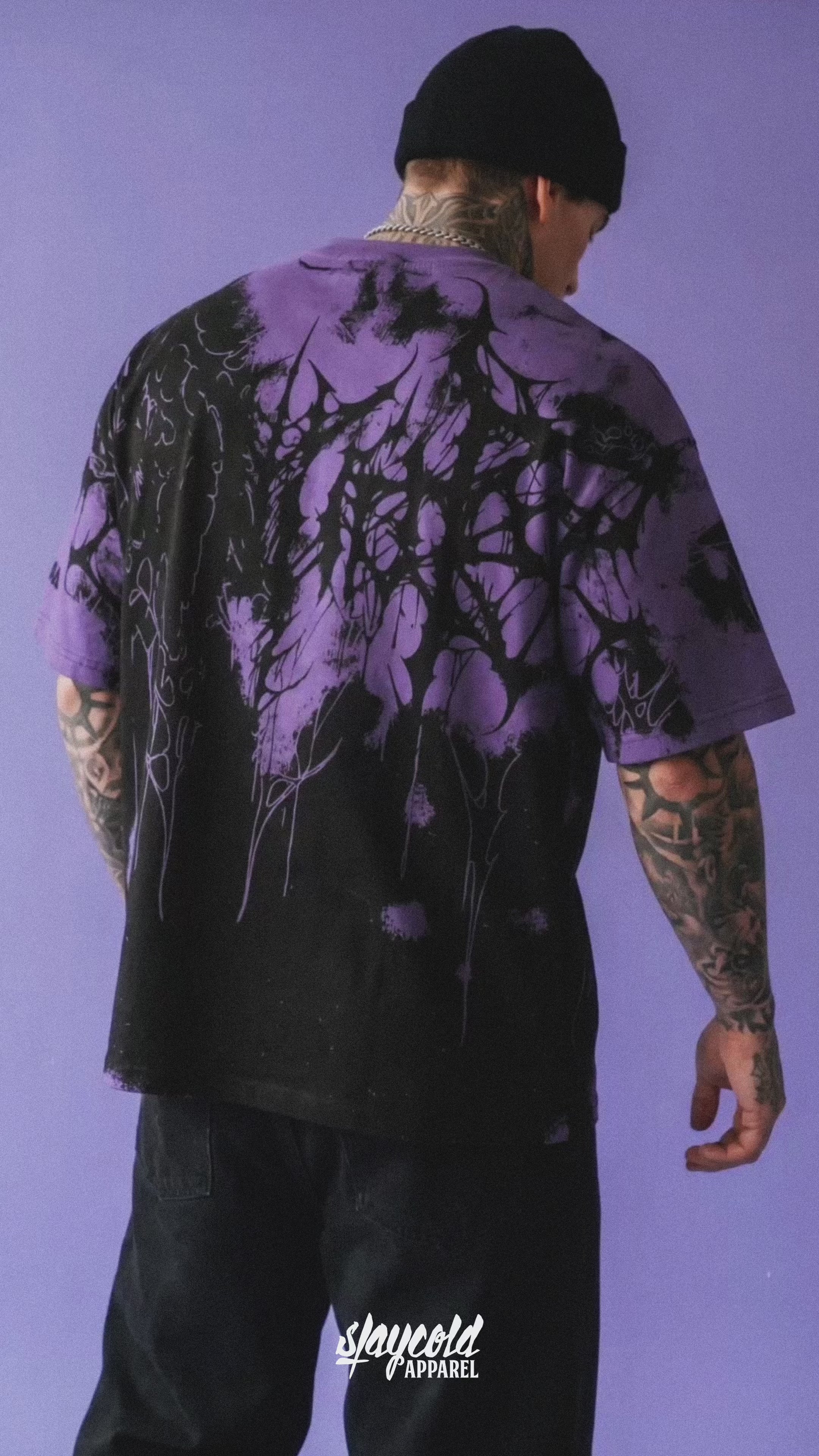 Daggerwave (purple) - Oversized T-Shirt (200GSM)
